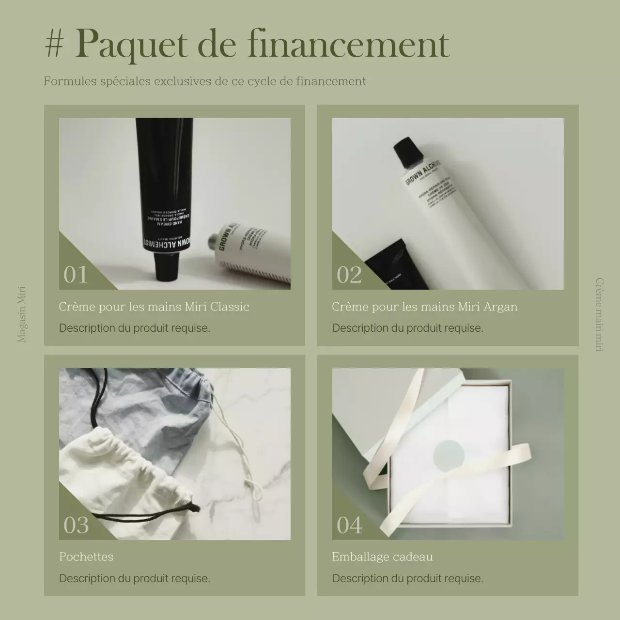 Kaki et blanc pour un guide de financement moderne