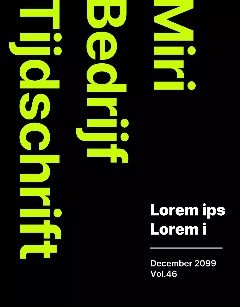 Een trendy in-house webzine nieuwsbrief met limoengroene accenten