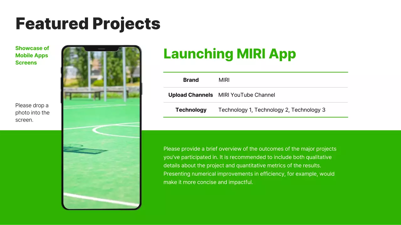 Green Modern Job Portfolio Presentation