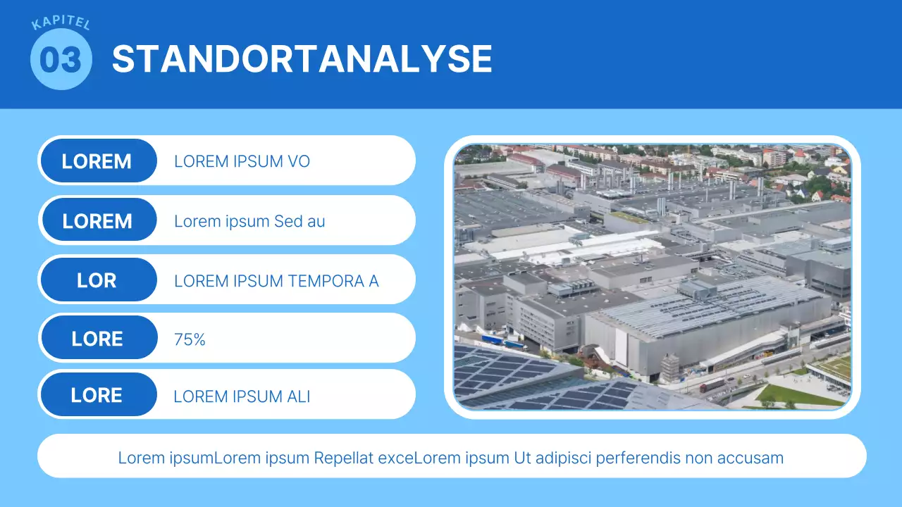 Ein einfacher Logistik-Businessplan in Blau
