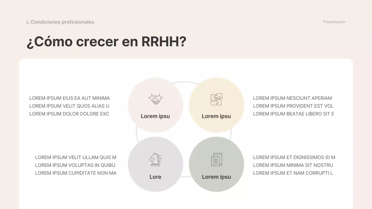 Beige y gris, simple material de curso intensivo de empleo titular