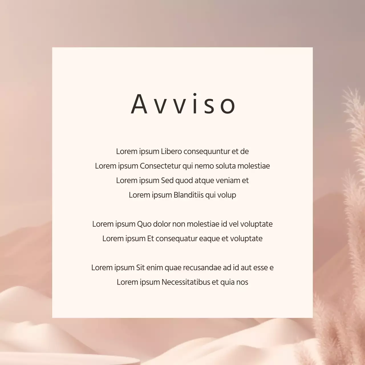 Una semplice pubblicità del feed Instagram di cosmetici rosa