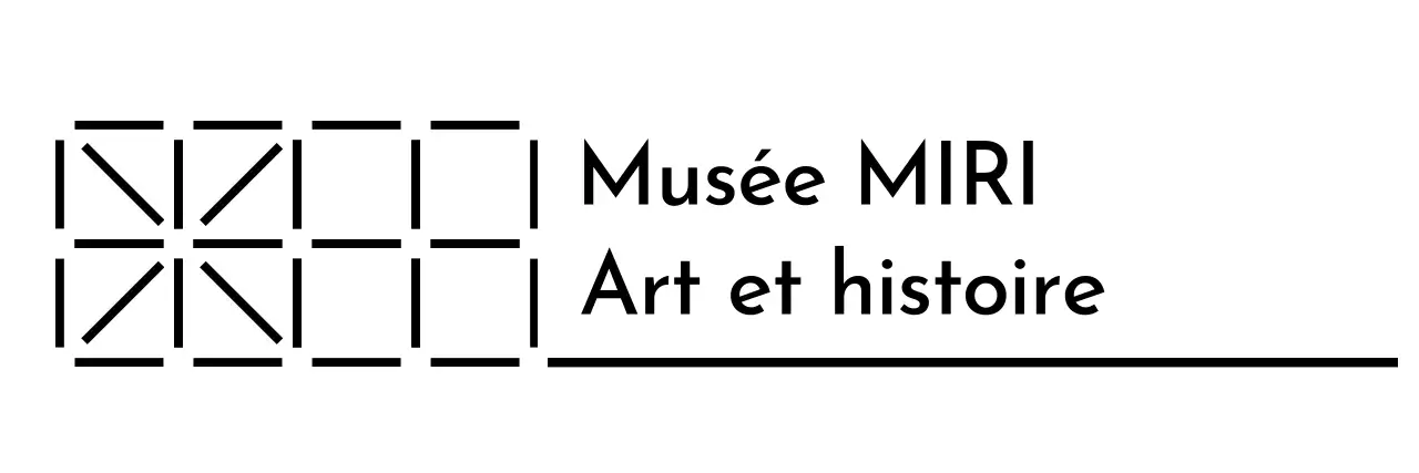 Logo de la marque avec un concept de galerie d'art