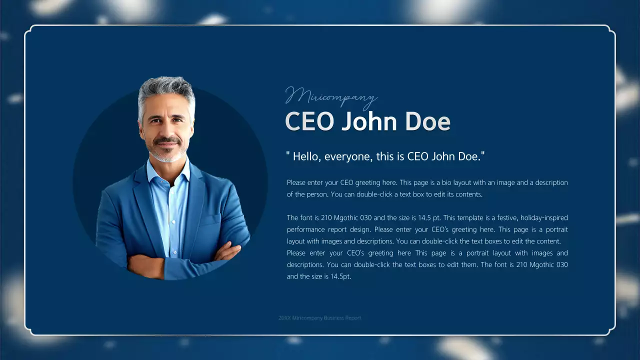 Blue Professional Business Report Document Presentation