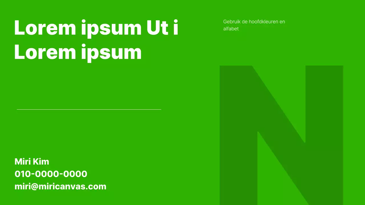 Een eenvoudige loopbaanportefeuille in groen