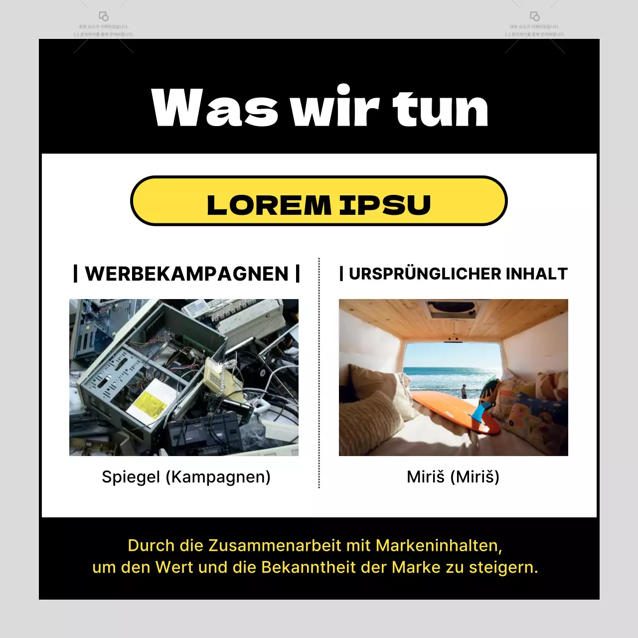 Trendige Teameinstellungsanzeigen mit grauem Hintergrund