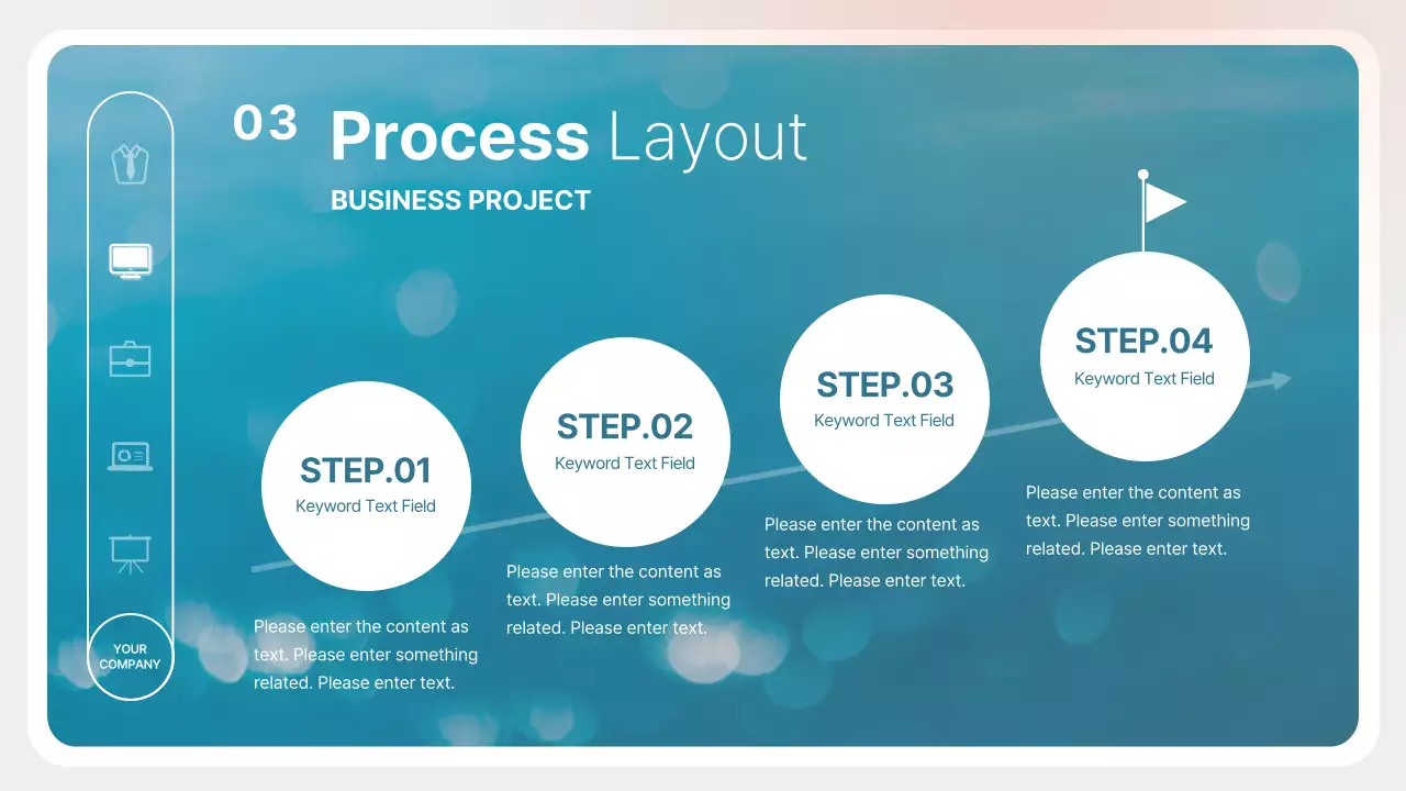 파랑과 흰색의 모던한 비즈니스 발표자료