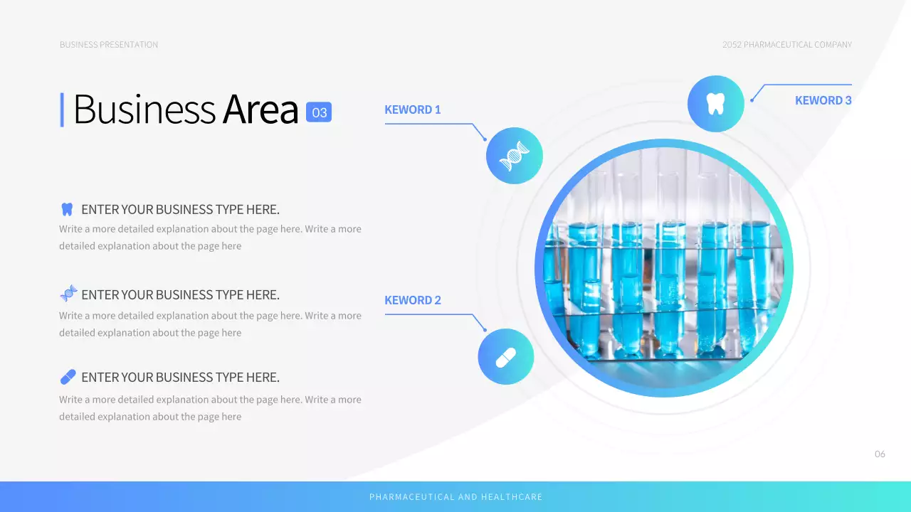 블루 모던 헬스케어 프리젠테이션