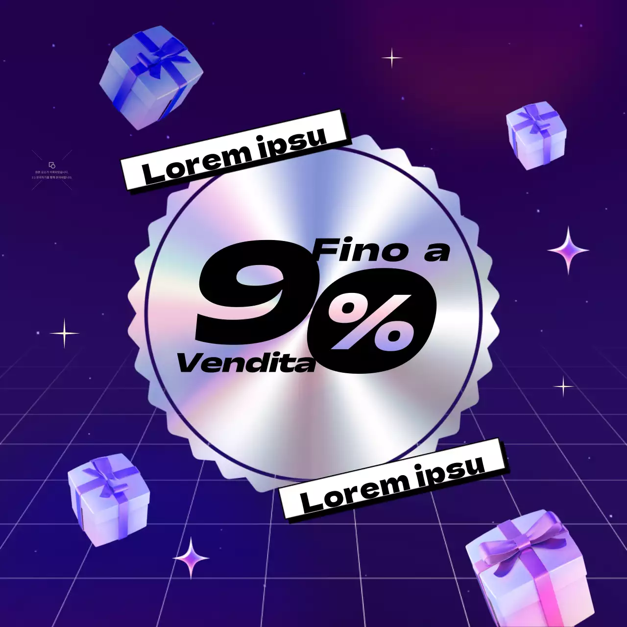 Promuovete il vostro evento del Black Friday in stile cyberpunk viola e al neon