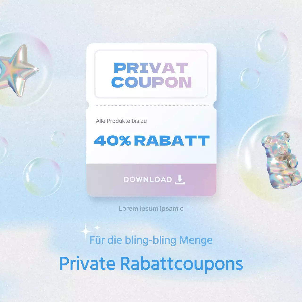 Ankündigungen zum Schwarzen Freitag in hellblauem, trendigem Design