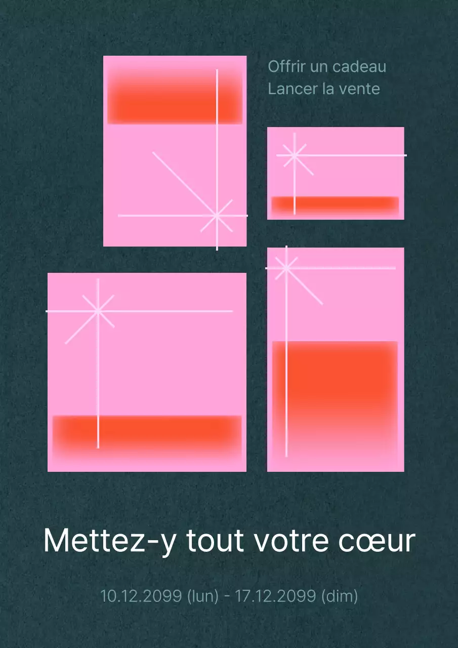 Promouvoir un événement moderne en vert et rose