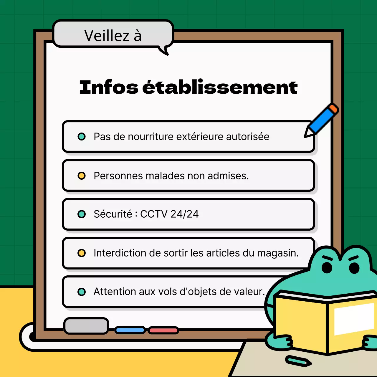 Annonces de médias sociaux de petites entreprises en orange kitsch