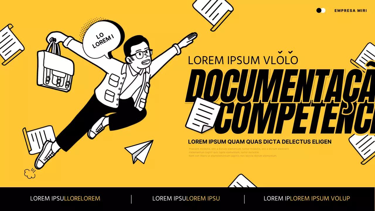 Promover a tendência amarela e preta das competências de organização de documentos