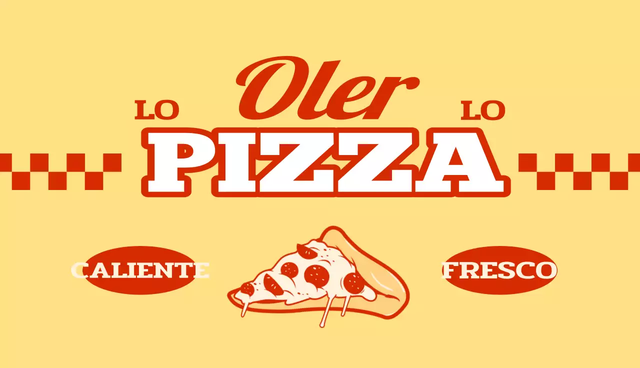 Sorteo de una pizzería de inspiración retro