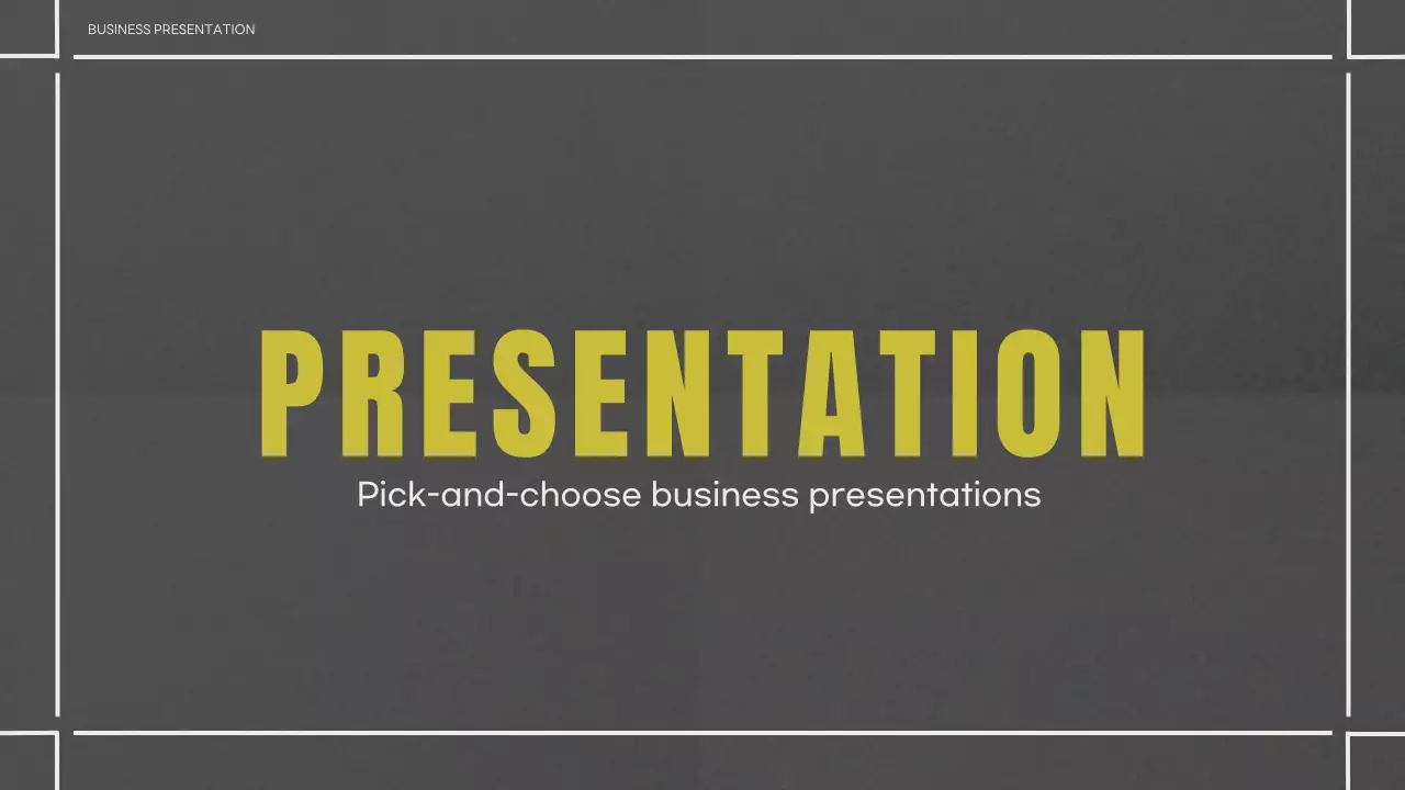 그레이 모던 비즈니스 프레젠테이션