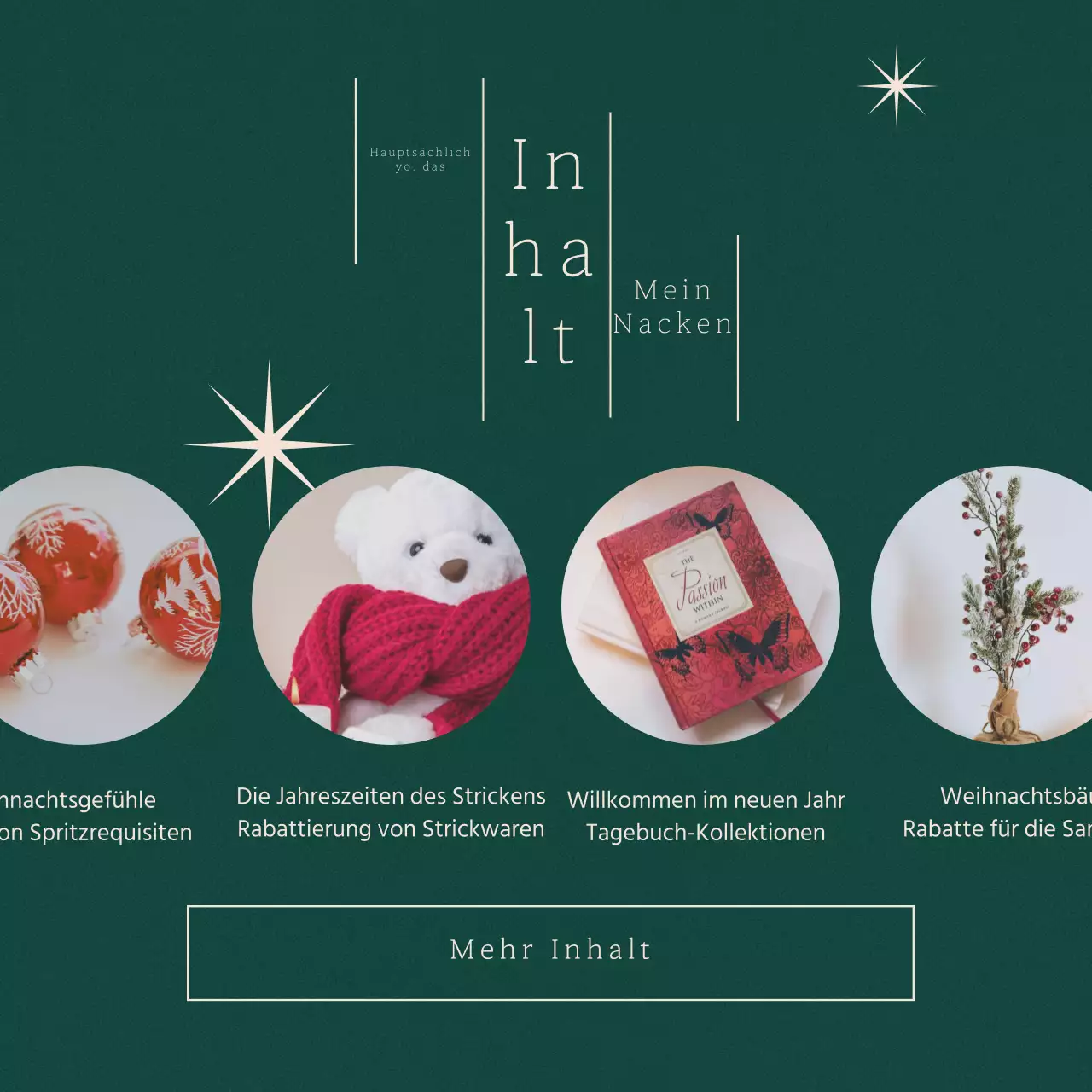 Fördern Sie einen grünen, minimalistischen Weihnachts-Feed in den sozialen Medien