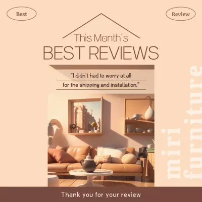 Beige Modern Furniture Promotion Social Media Post