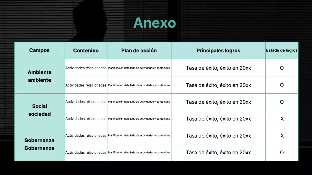 Tacto básico con acento en color menta Informe ESG