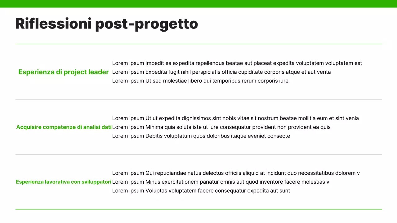 Un semplice portfolio di carriera in verde
