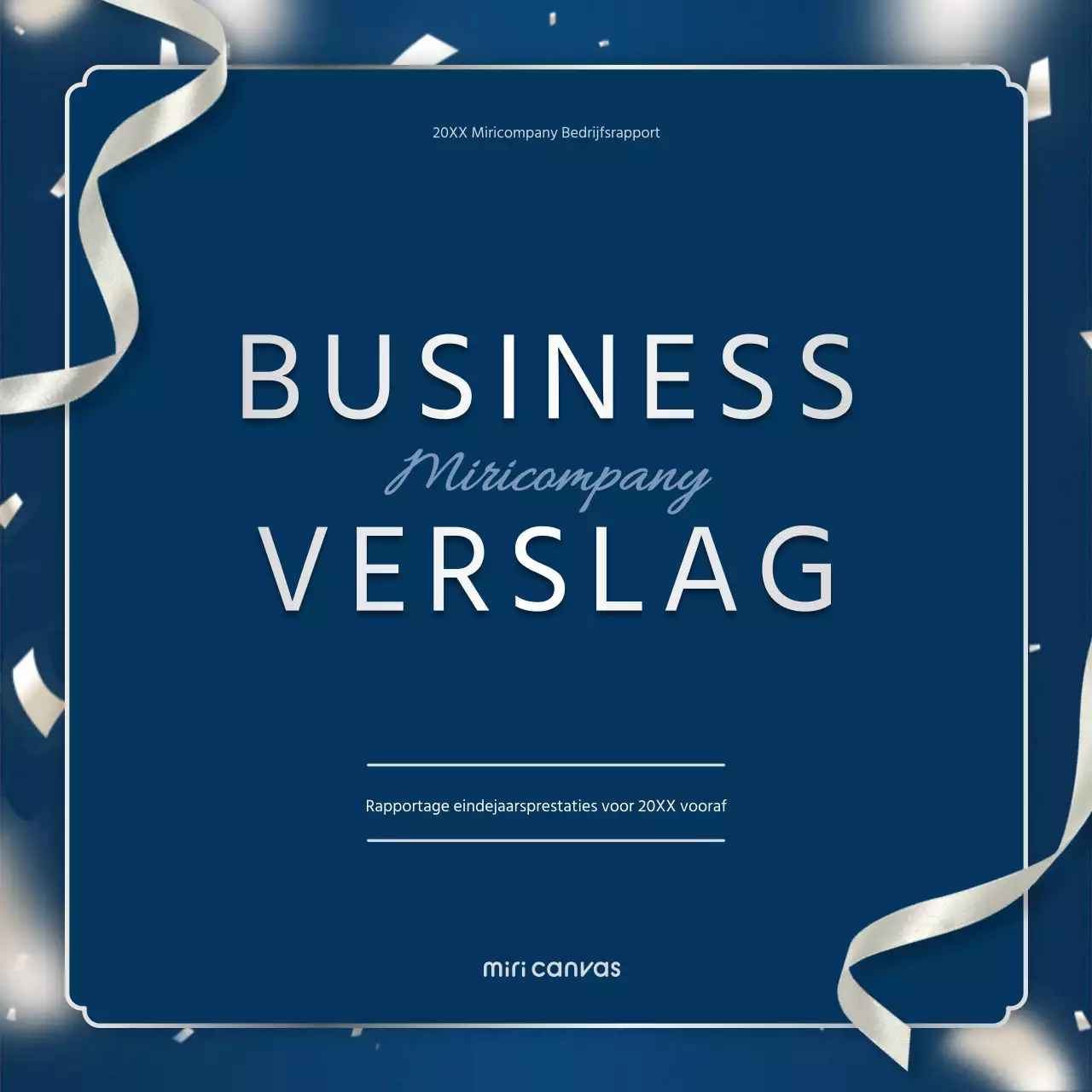 Een luxueuze eindrapportage in marineblauw en zilver