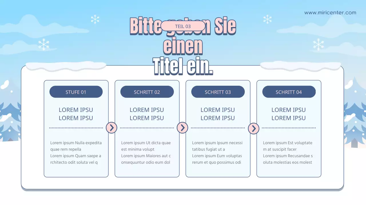 Hellblaue und weiße natürliche Winterpause Freiwilligenausbildung Leitfaden