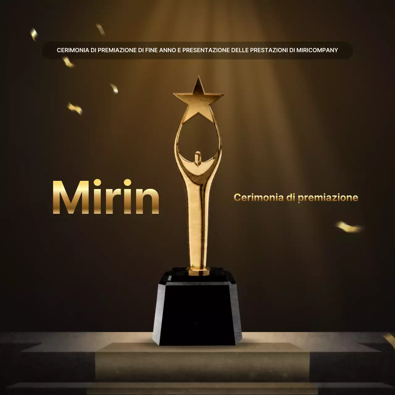 Presentazioni sulle performance dell'oro e del marrone di lusso e relazioni sugli eventi di fine anno