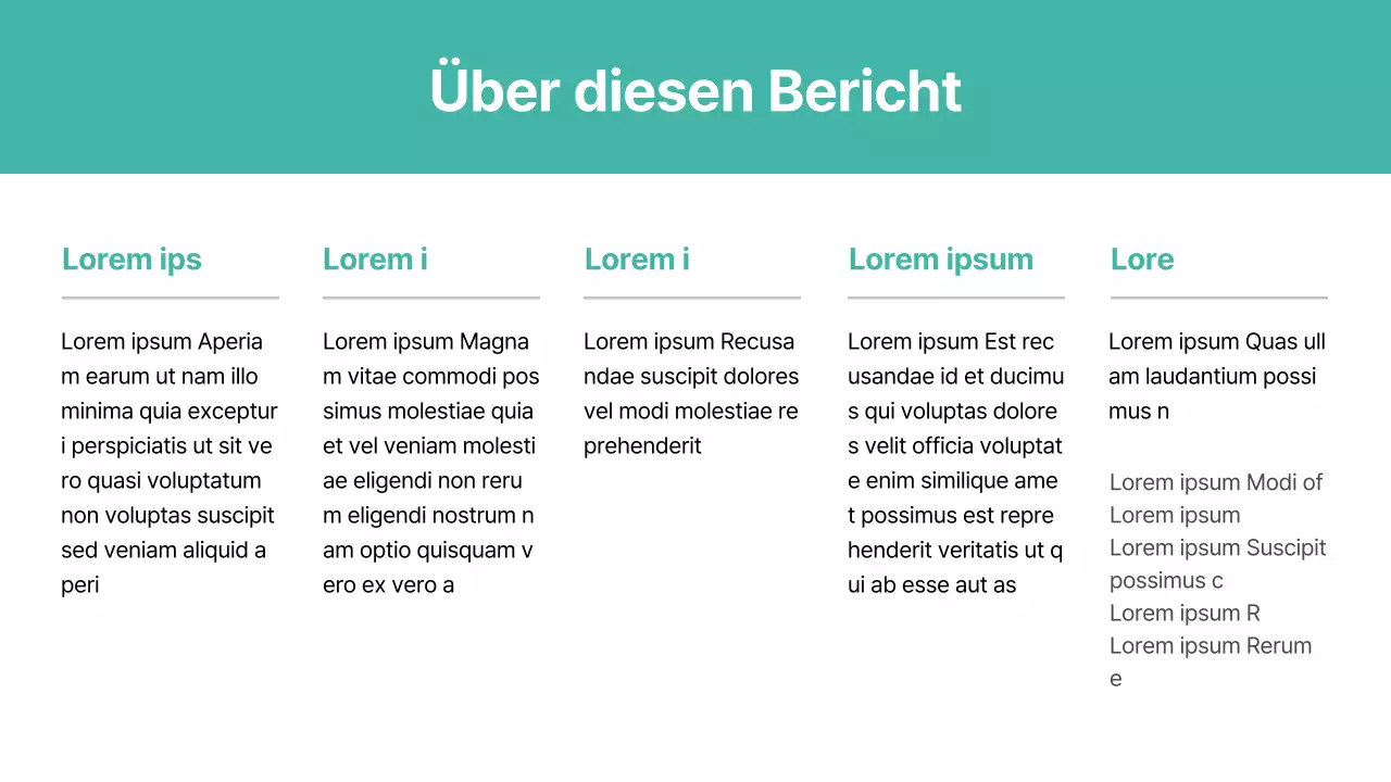 Basic-Feeling mit mintfarbenem Akzent ESG-Bericht