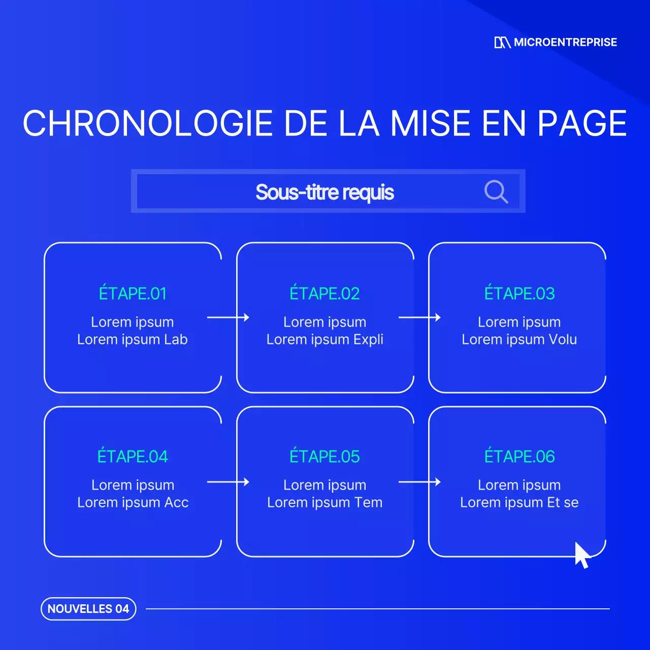 Une simple lettre d'information commerciale bleue et blanche