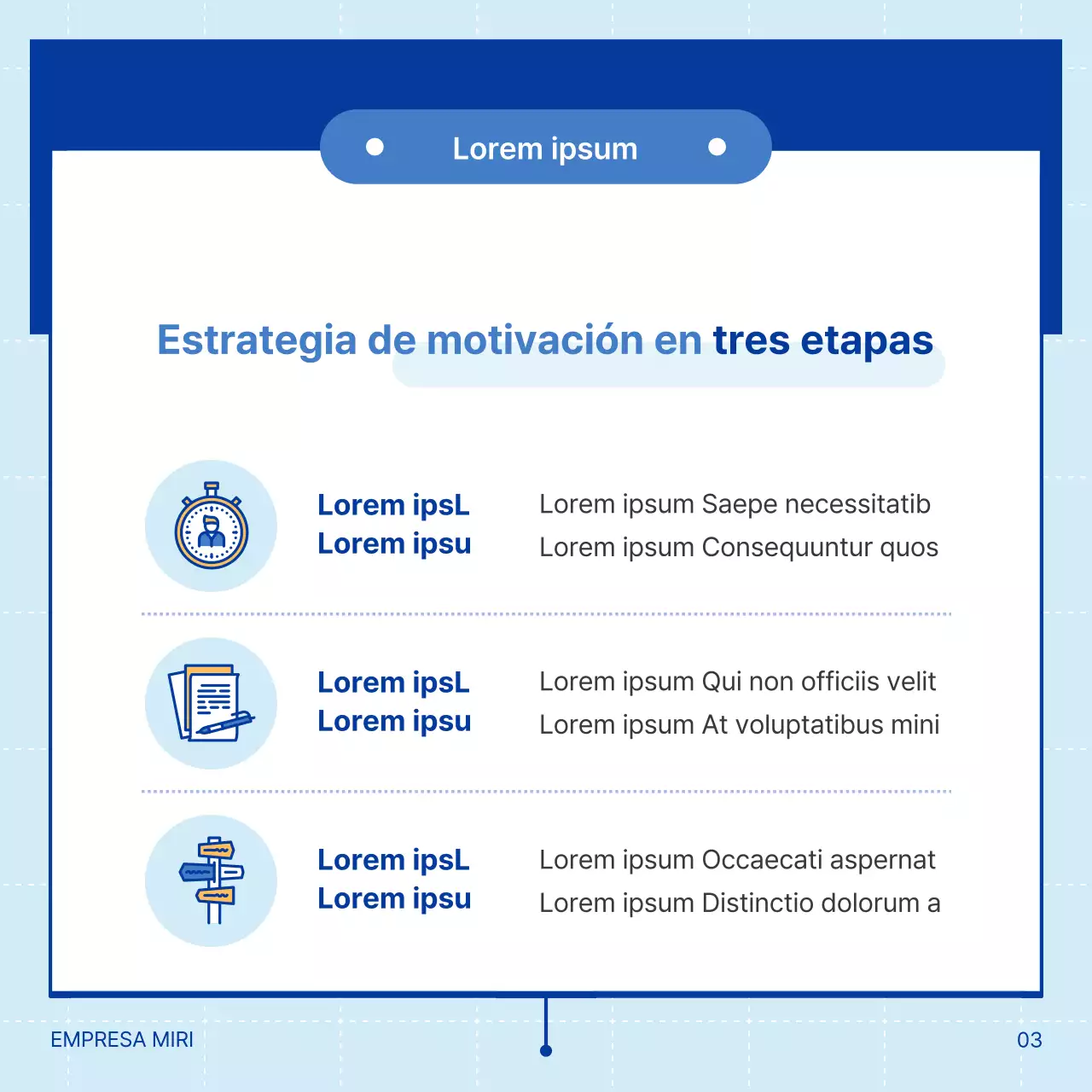 Ilustración sencilla de consultoría de formación corporativa en azul y azul claro