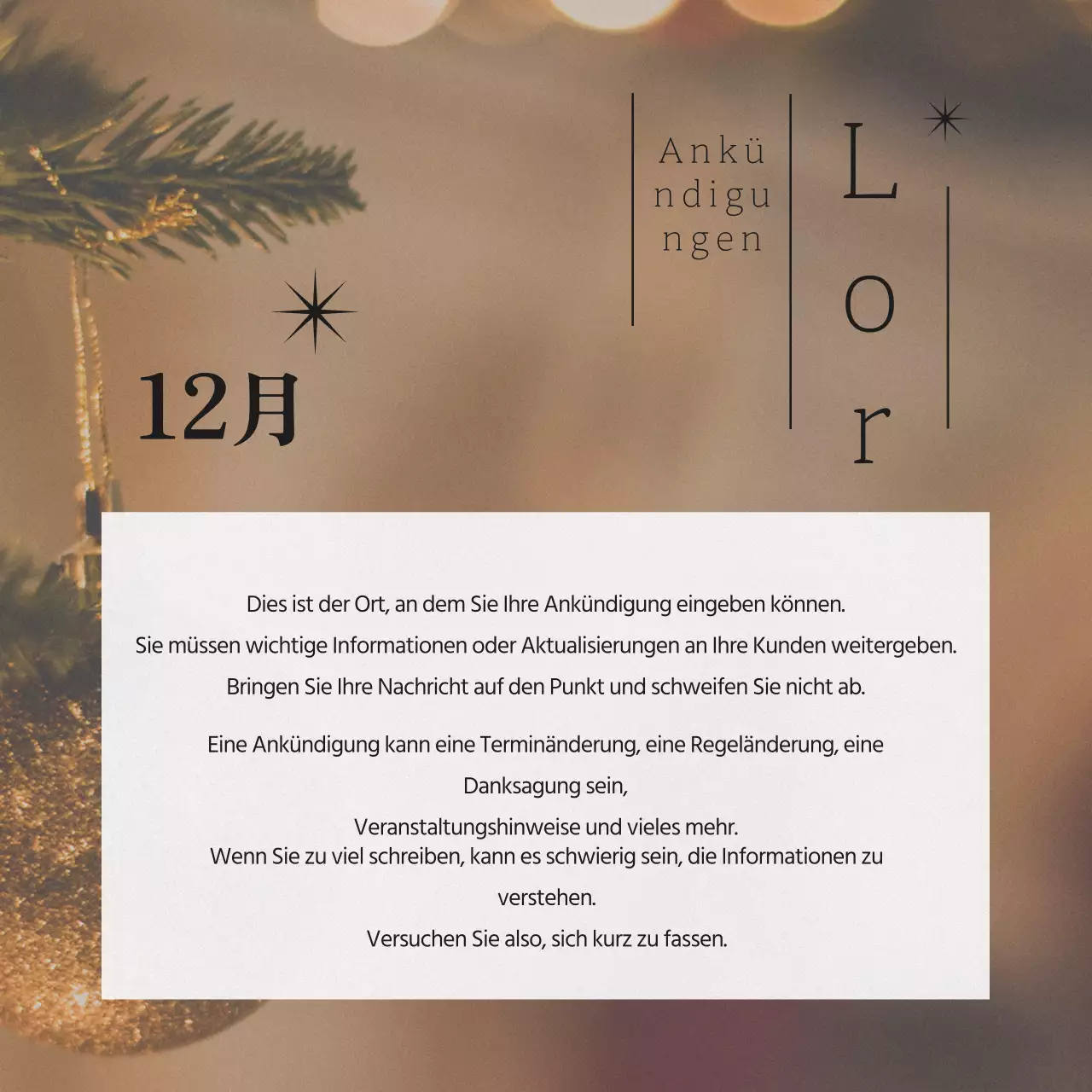 Fördern Sie einen grünen, minimalistischen Weihnachts-Feed in den sozialen Medien