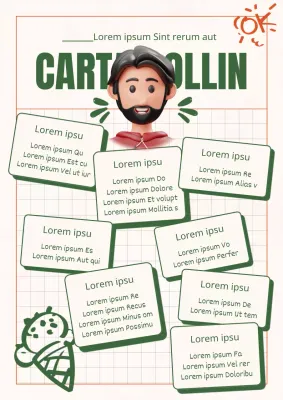 Post di carta da rotolo di un'azienda kitsch in astratto