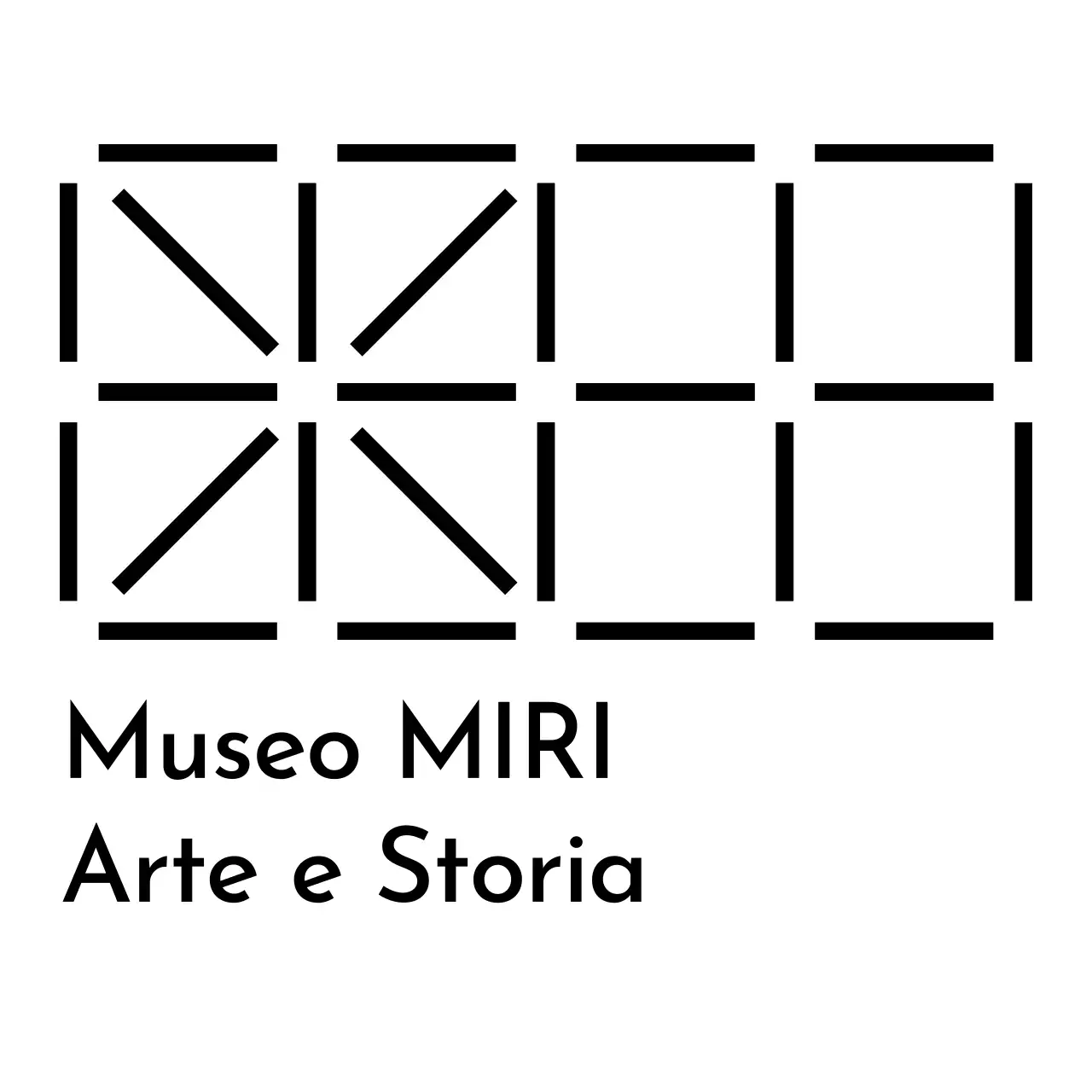 Logo del marchio con concetto di galleria d'arte