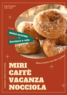 Promuovete un menu di dessert festivi kitsch in rosso e menta