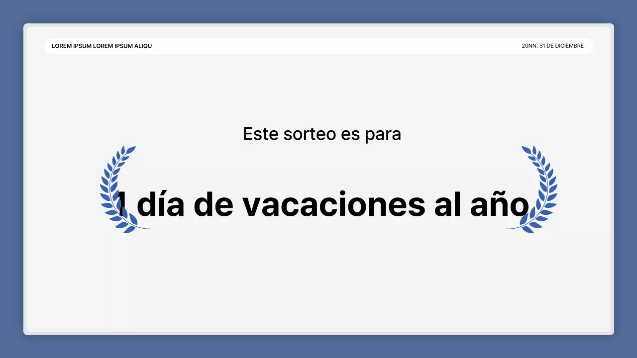 Una sencilla presentación en blanco y azul y un informe de fin de año
