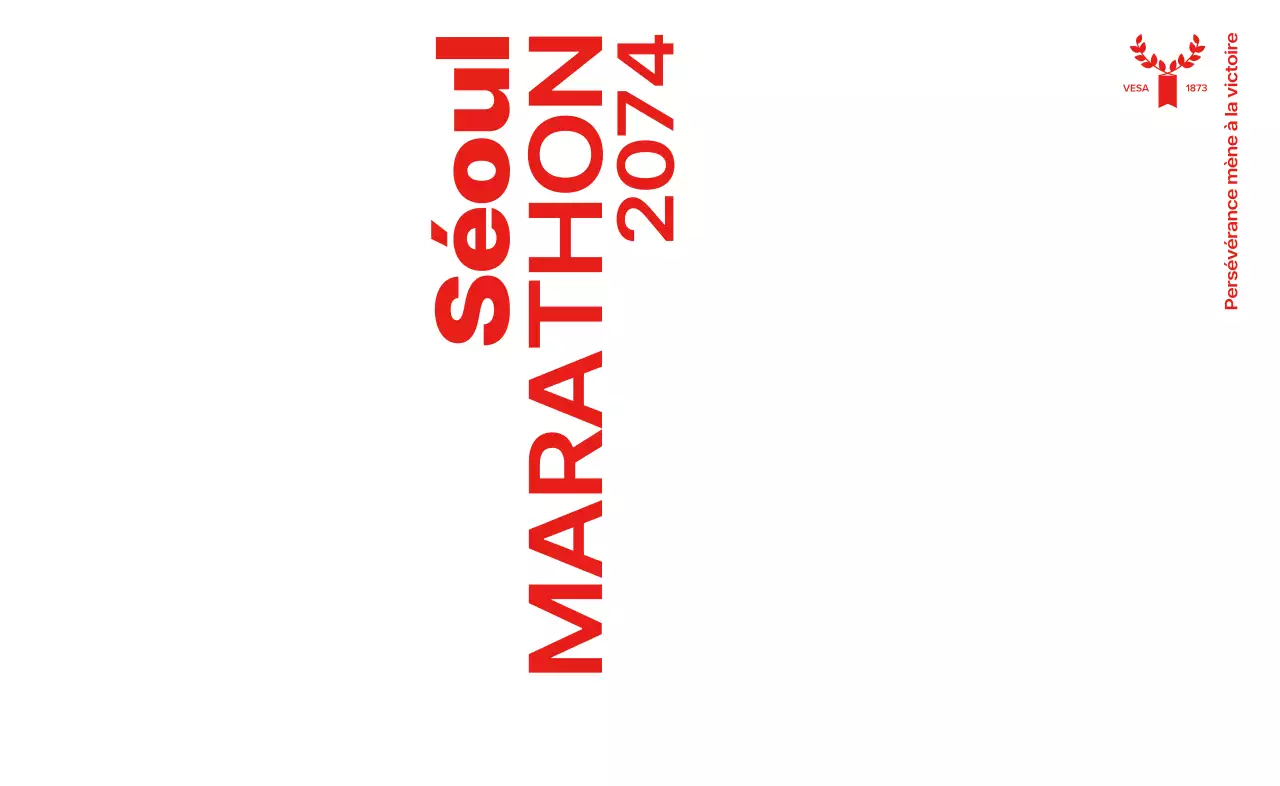 Conception marathon avec une typographie et des icônes de grande taille