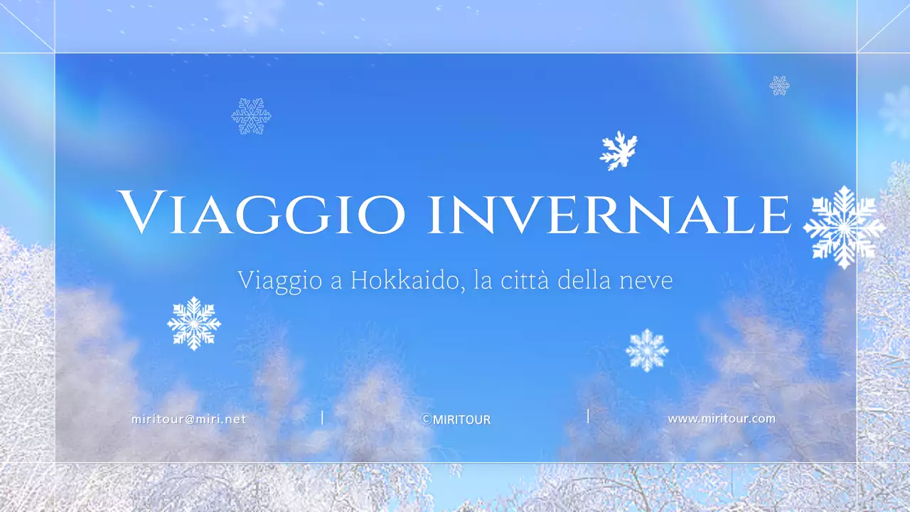 Informazioni di viaggio per l'inverno a Hokkaido, Giappone: blu e natura