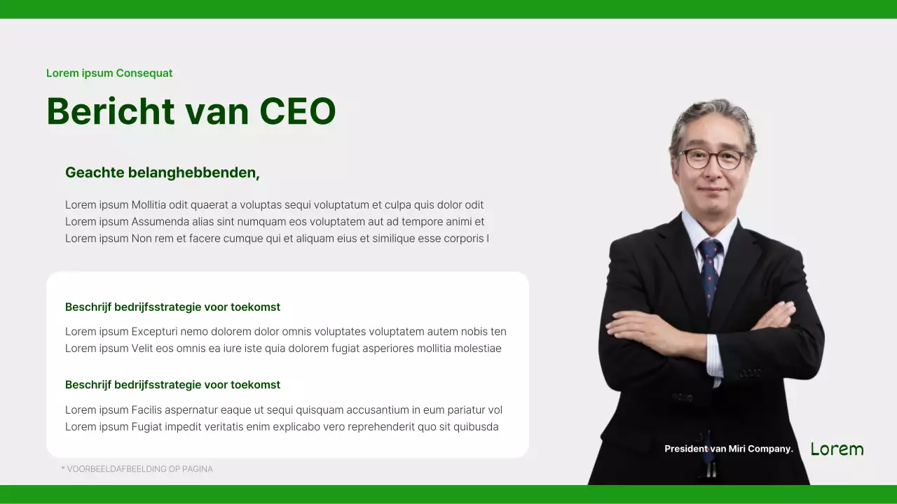 Een eenvoudig rapport over maatschappelijk verantwoord ondernemen in groen en grijs