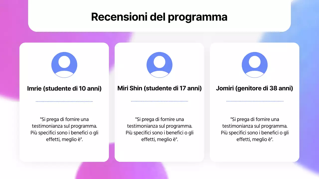 Una semplice cartella istruttori rosa e blu