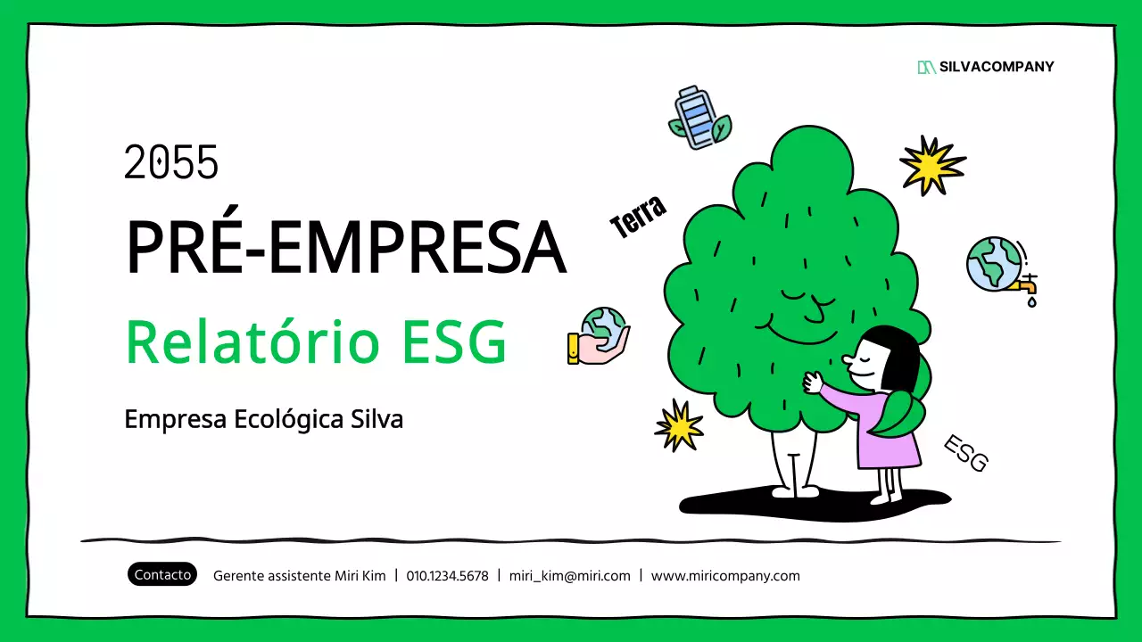 Relatórios ESG das empresas em verde