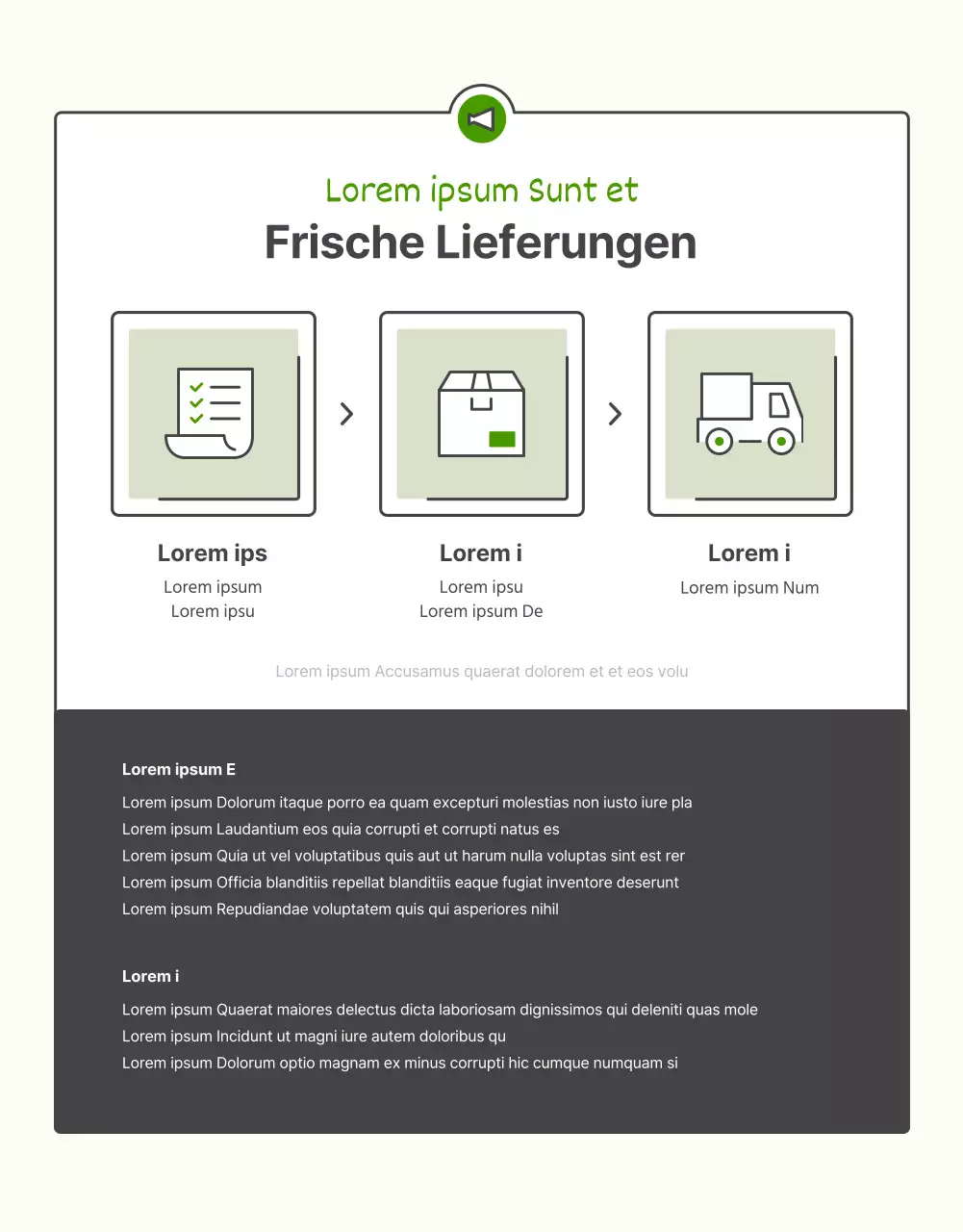 Förderung des Verkaufs von grünem und graubraunem Grundkohl
