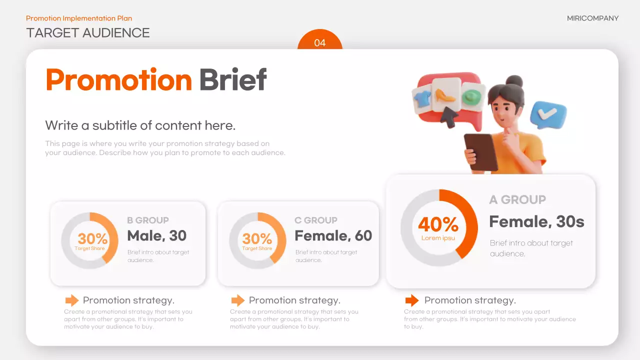 Orange Professional Promotion Plan Presentation