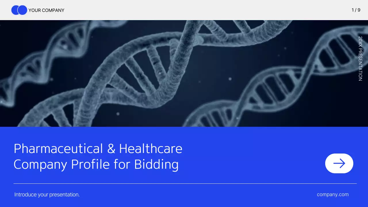 블루 모던 헬스케어 프리젠테이션