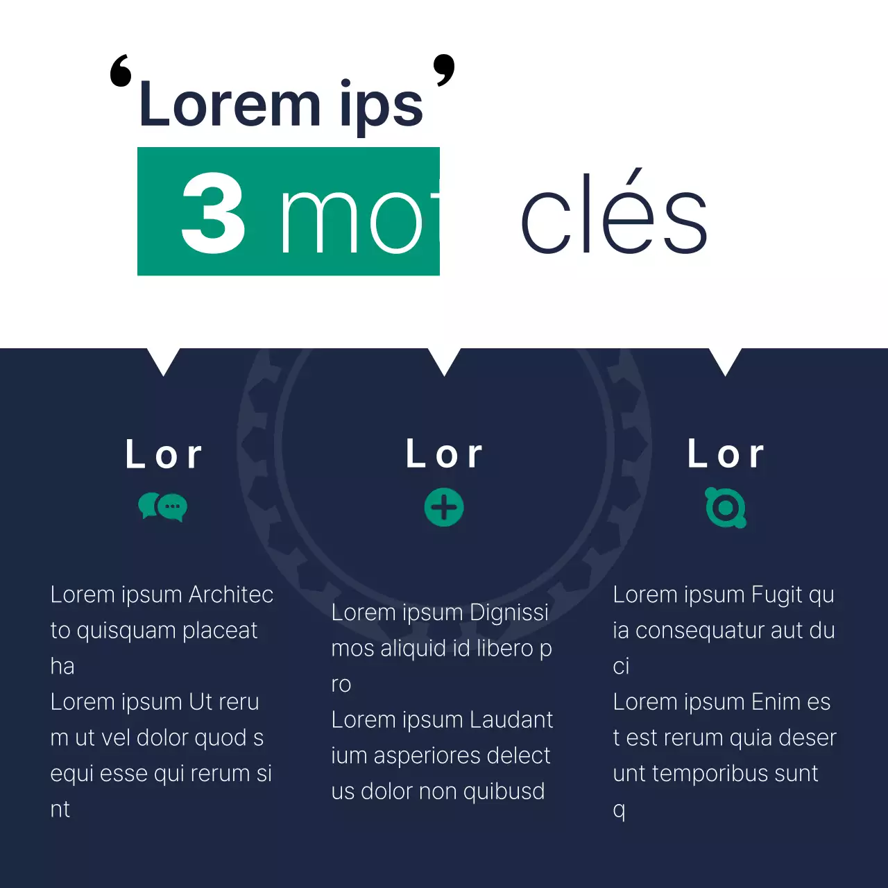 Un livret de promesses électorales simple, bleu marine et blanc