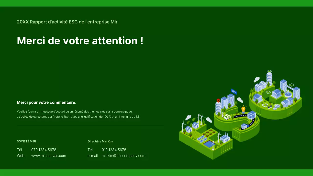 Un rapport simple sur la responsabilité sociale des entreprises en vert et gris