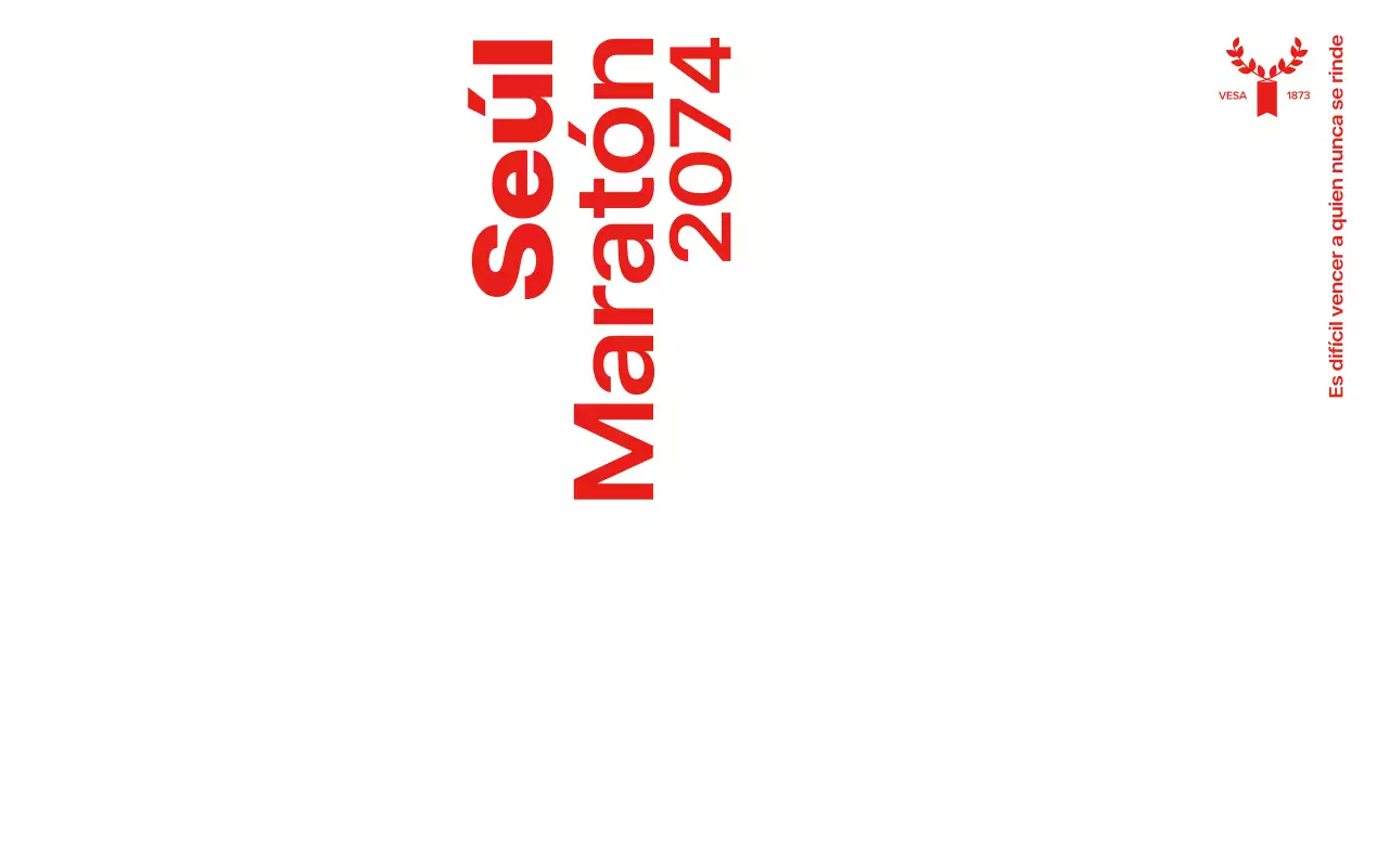 Diseño maratoniano con grandes tipografías e iconos