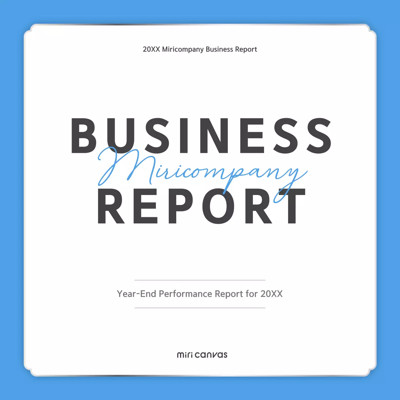 White Modern Business Report Instagram Carousel