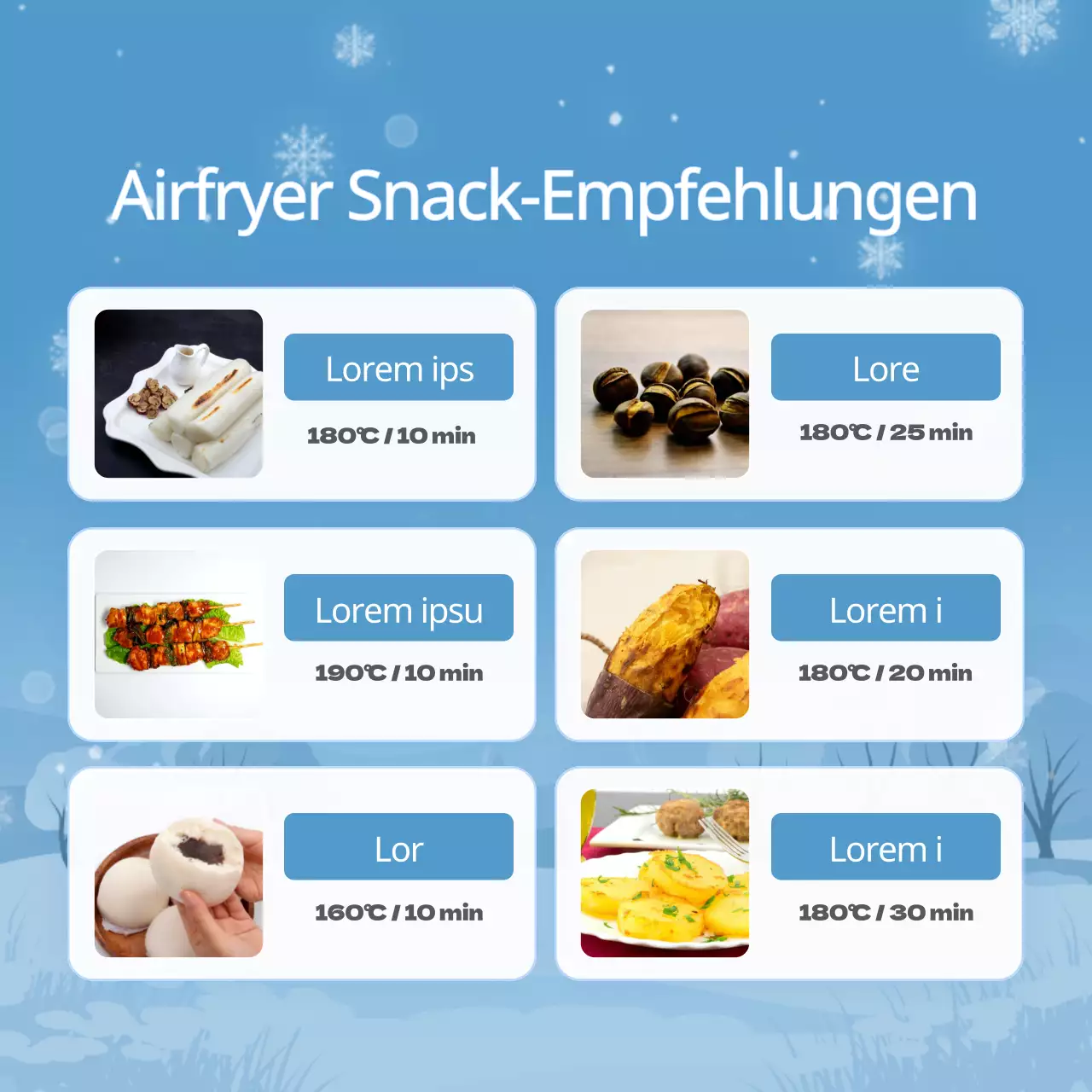 Eine natürliche virale Winterwerbung in Hellblau