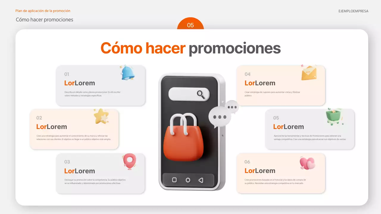 Un folleto promocional de moda en naranja y gris