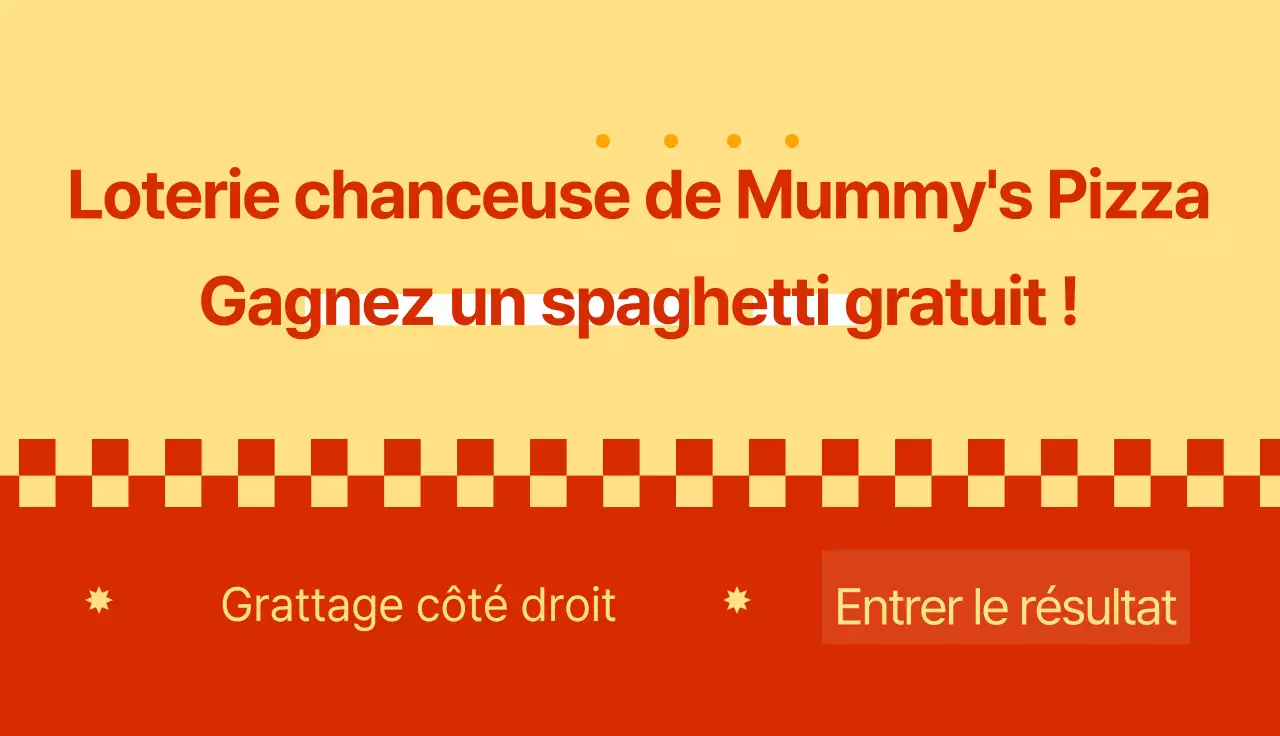 Loterie pour une pizzeria d'inspiration rétro