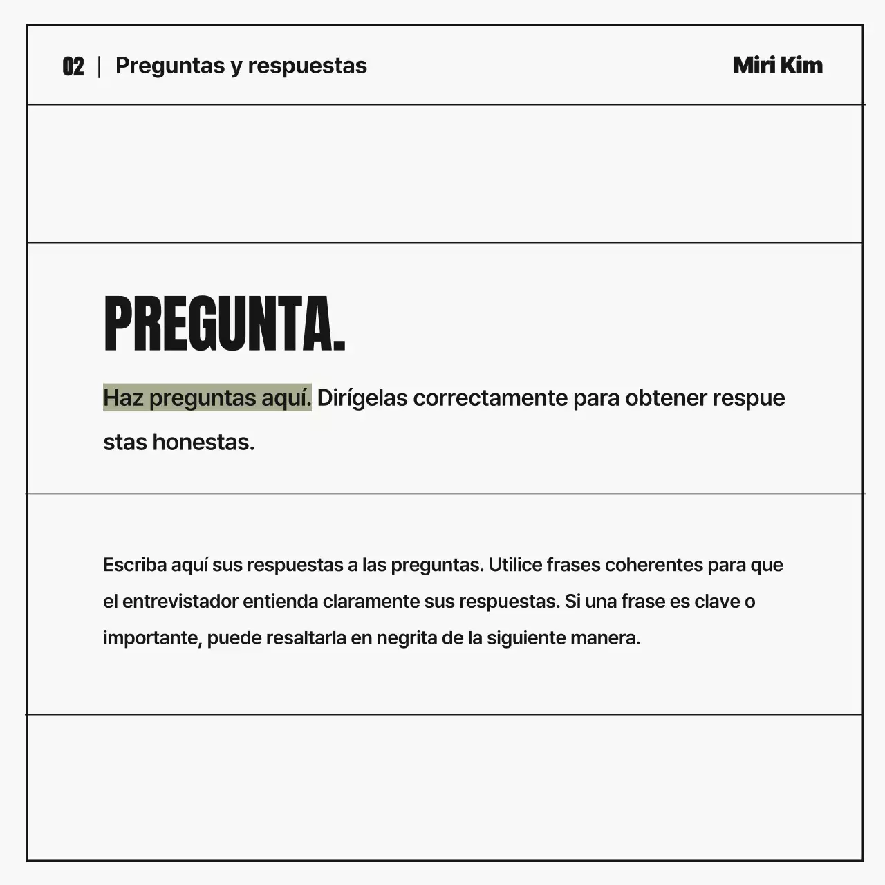 Retrato corporativo sencillo entrevista revista en blanco y negro y de color caqui
